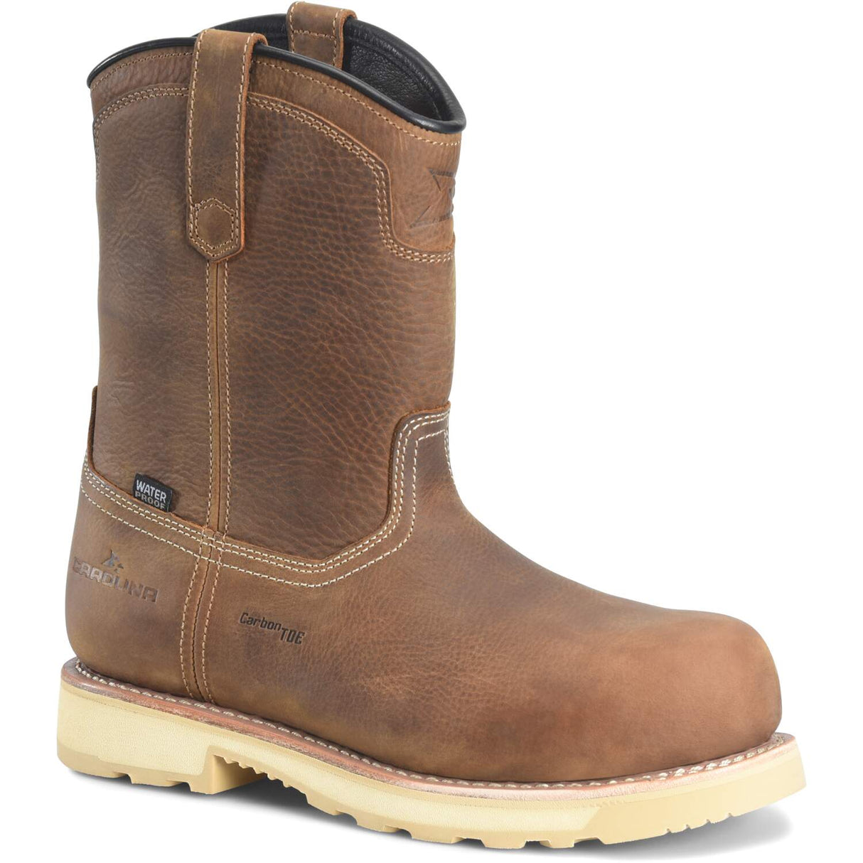 Carolina Staple Gun 11-inch Pull-on Men's Waterproof Composite Safety Toe Dark Tan Work Boot