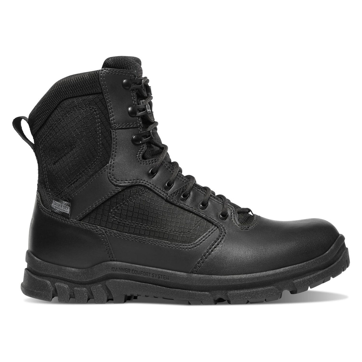 Danner Lookout Side-Zip 8-inch Black Waterproof Duty Boot