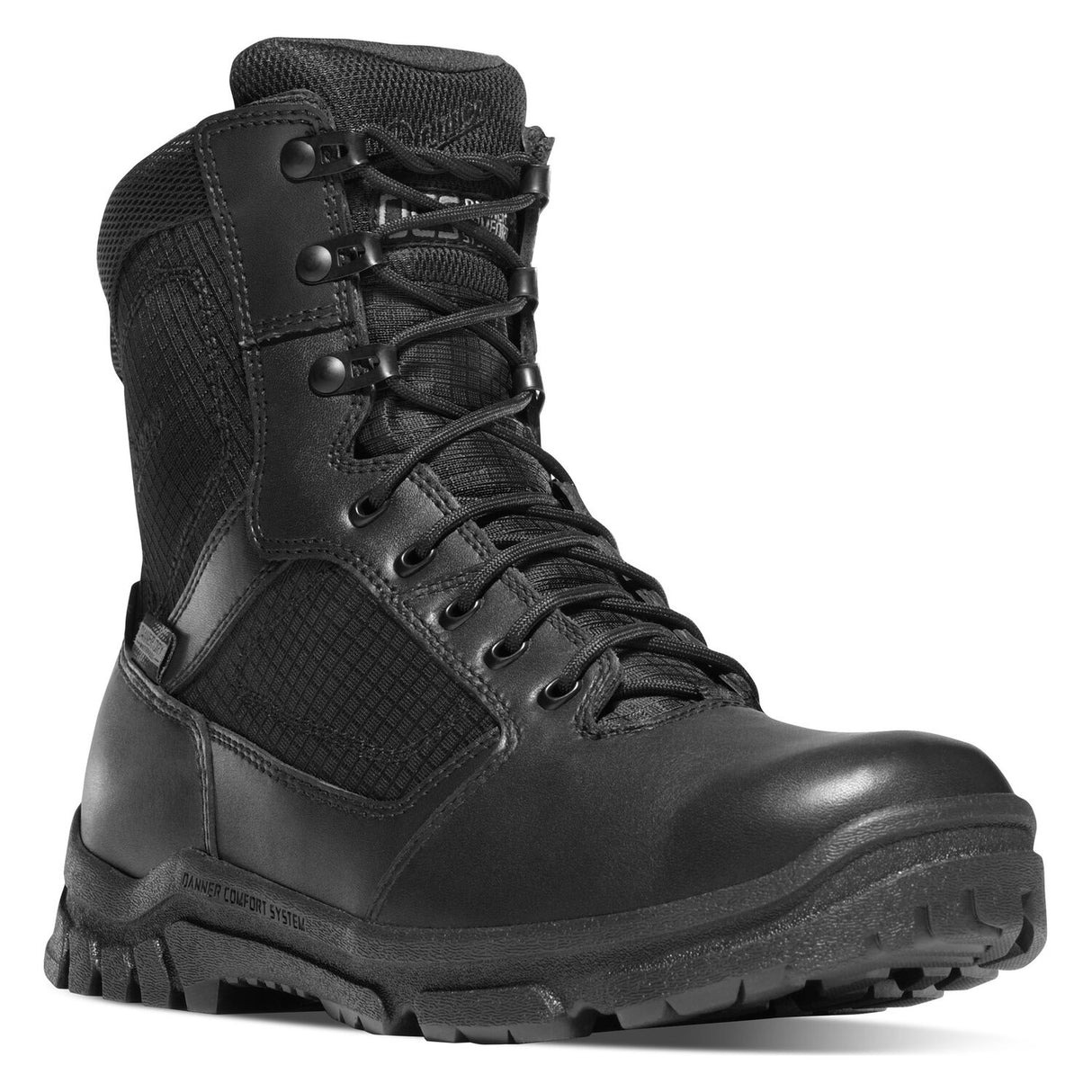 Danner Lookout Side-Zip 8-inch Black Waterproof Duty Boot