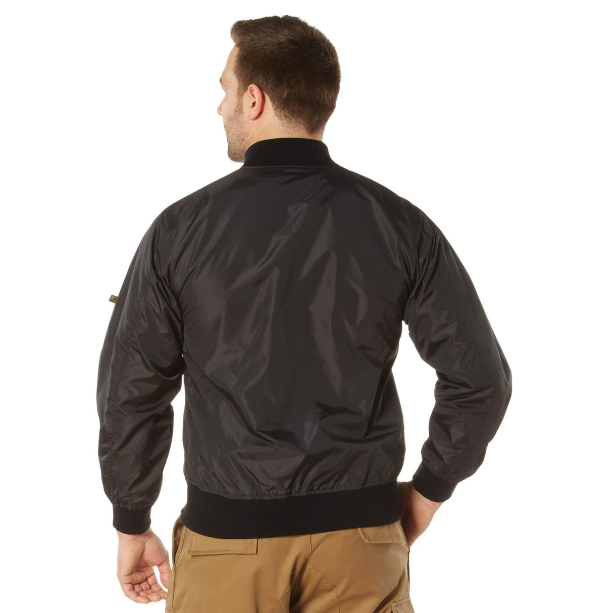 Black Lightweight MA-1 Flight Jacket