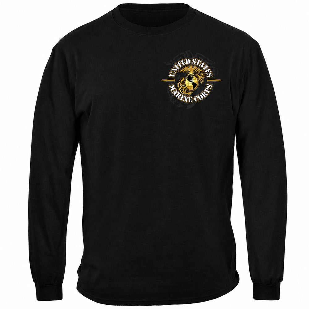 Never Retreat, Never Surrender Marine Long Sleeve T-shirt - front view