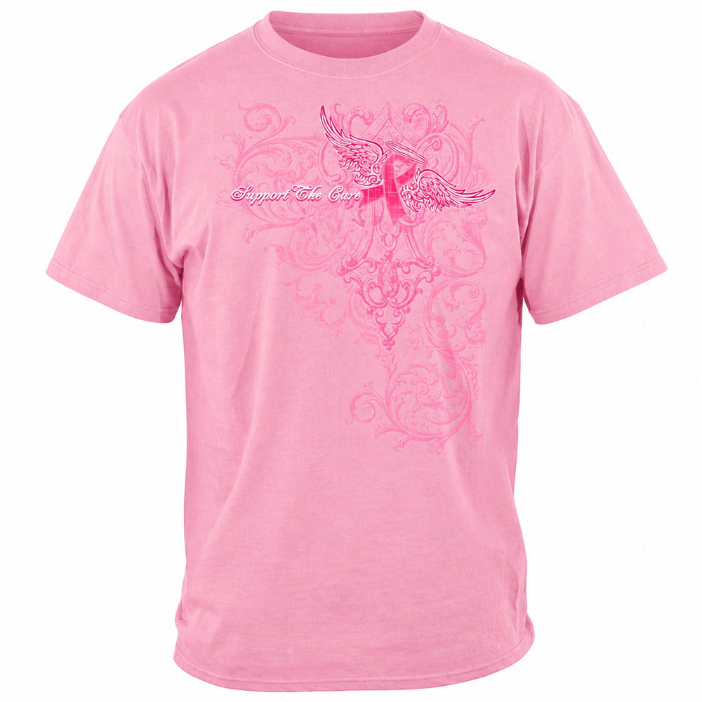 Breast Cancer 'Support the Cure' Soft Pink Ladies T-Shirt - back view