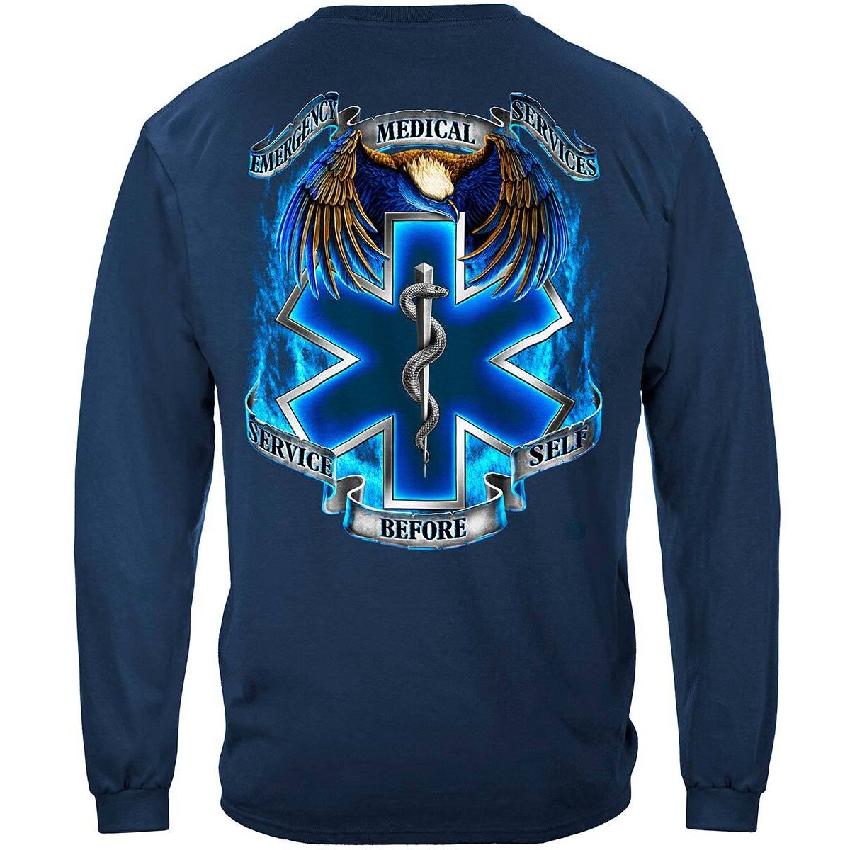 Service Before Self Long Sleeve EMS T-Shirt