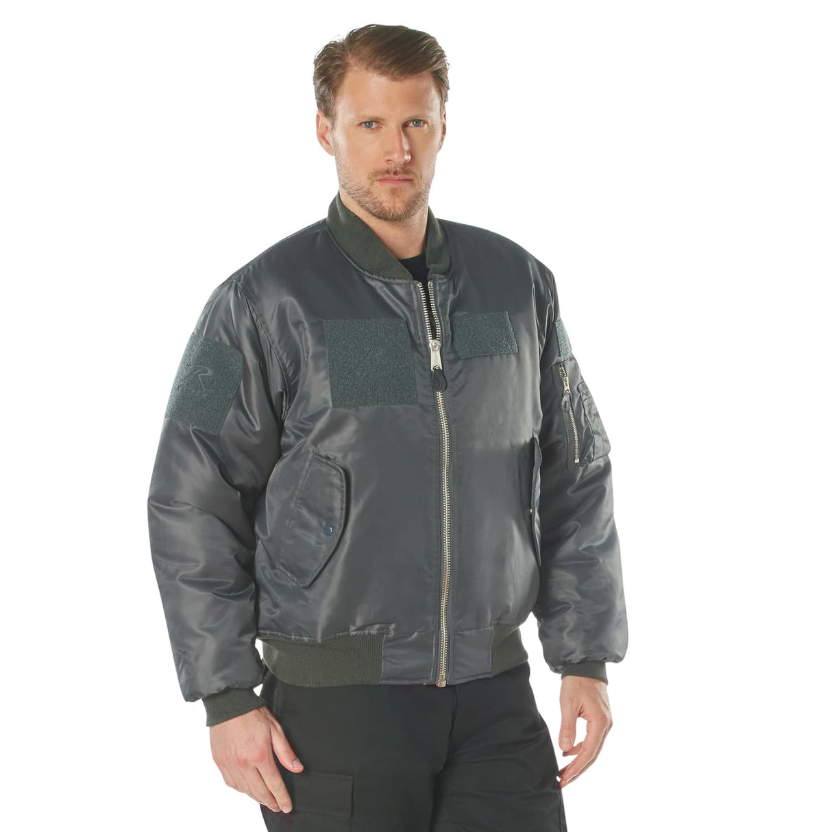 Men's MA-1 Flight Jacket with Removable Patches