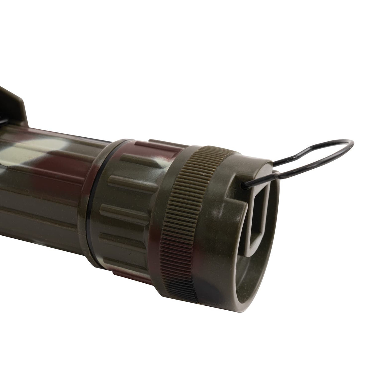 Basic Issue Woodland Camouflage D-Cell Anglehead Military Type Flashlight