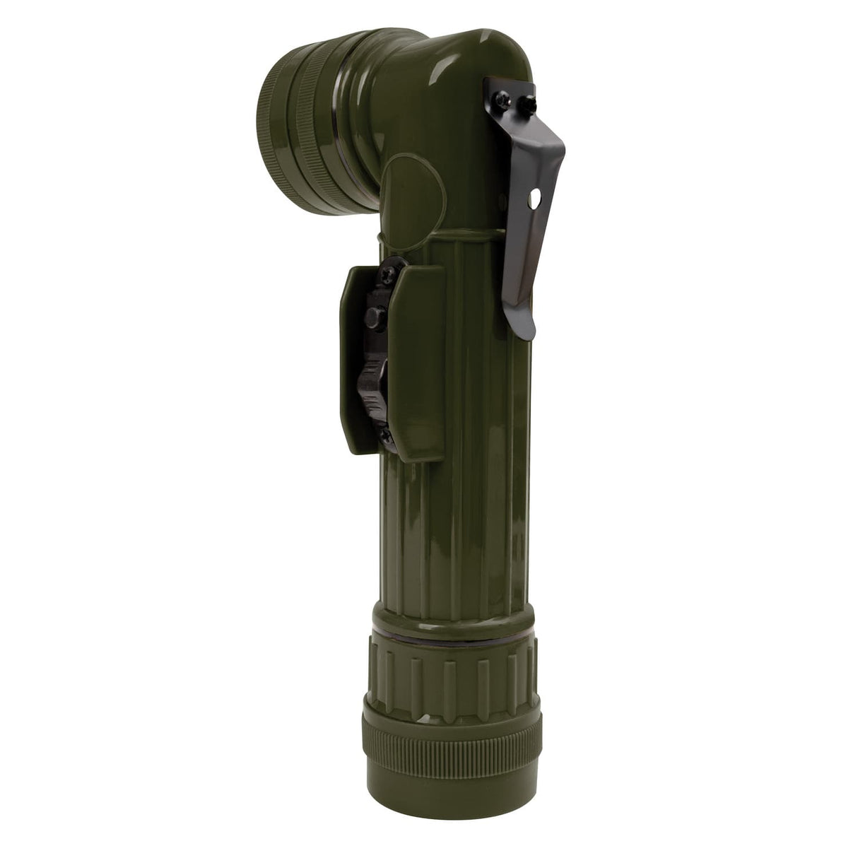 Basic Issue Olive Drab D-Cell Anglehead Military Type Flashlight
