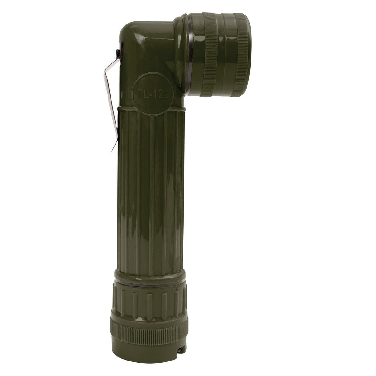 Basic Issue Olive Drab D-Cell Anglehead Military Type Flashlight