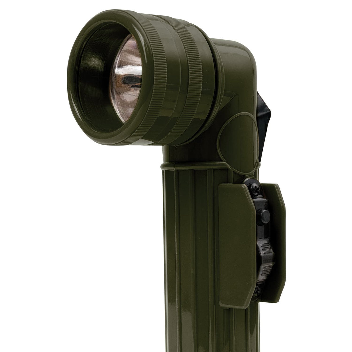 Basic Issue Olive Drab D-Cell Anglehead Military Type Flashlight