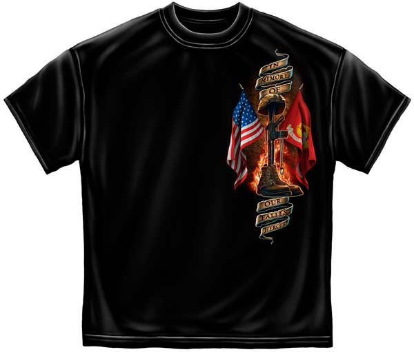 United States Military Marine Corps Soldier Cross Military T-Shirt