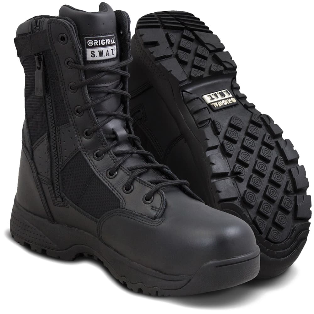 Original S.W.A.T. Metro 9-inch Waterproof Side Zip Safety Toe Men's Black Tactical Boot