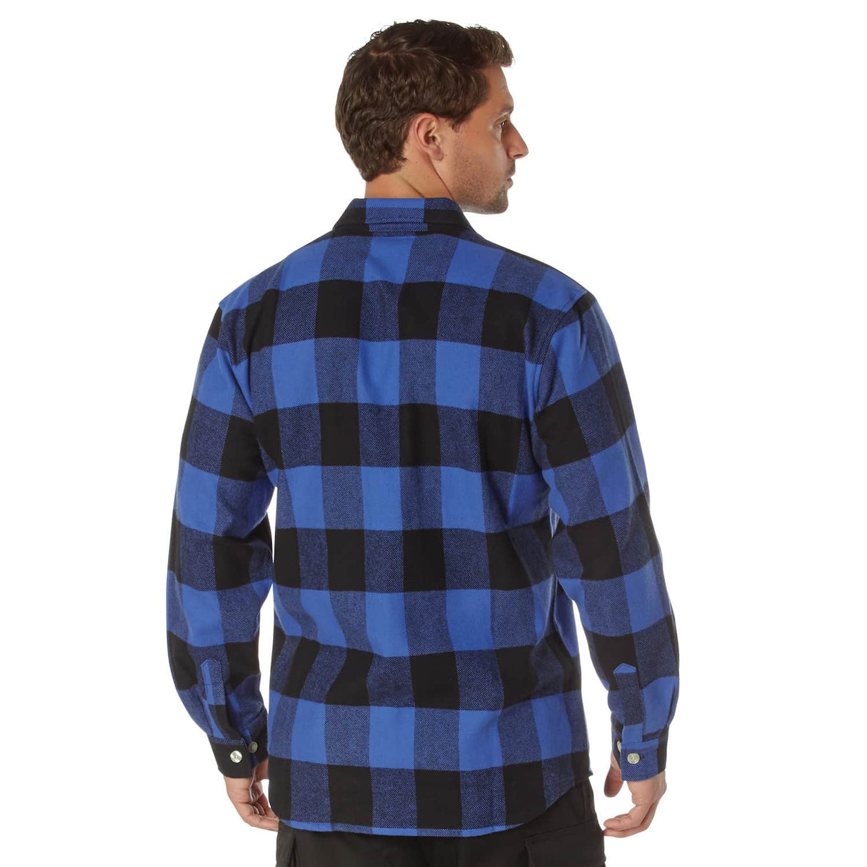 Heavyweight Blue Buffalo Plaid Flannel Shirt