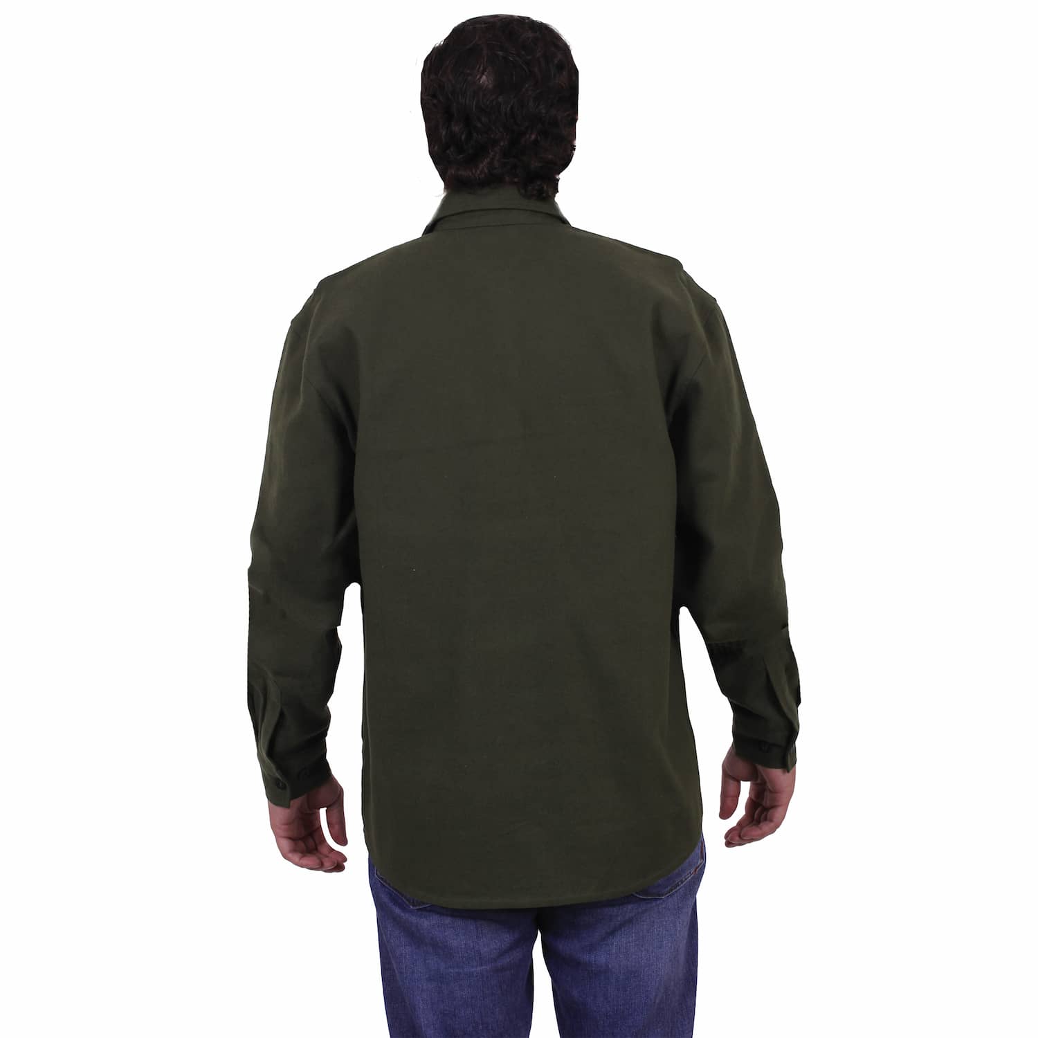 Heavyweight Solid Flannel Button Down Shirt