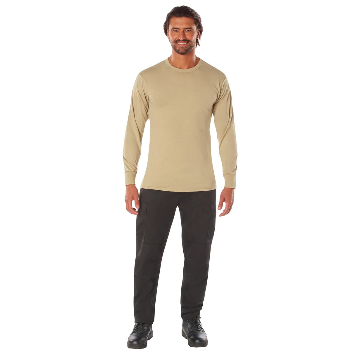 Desert Sand Cotton Long Sleeve T-Shirt