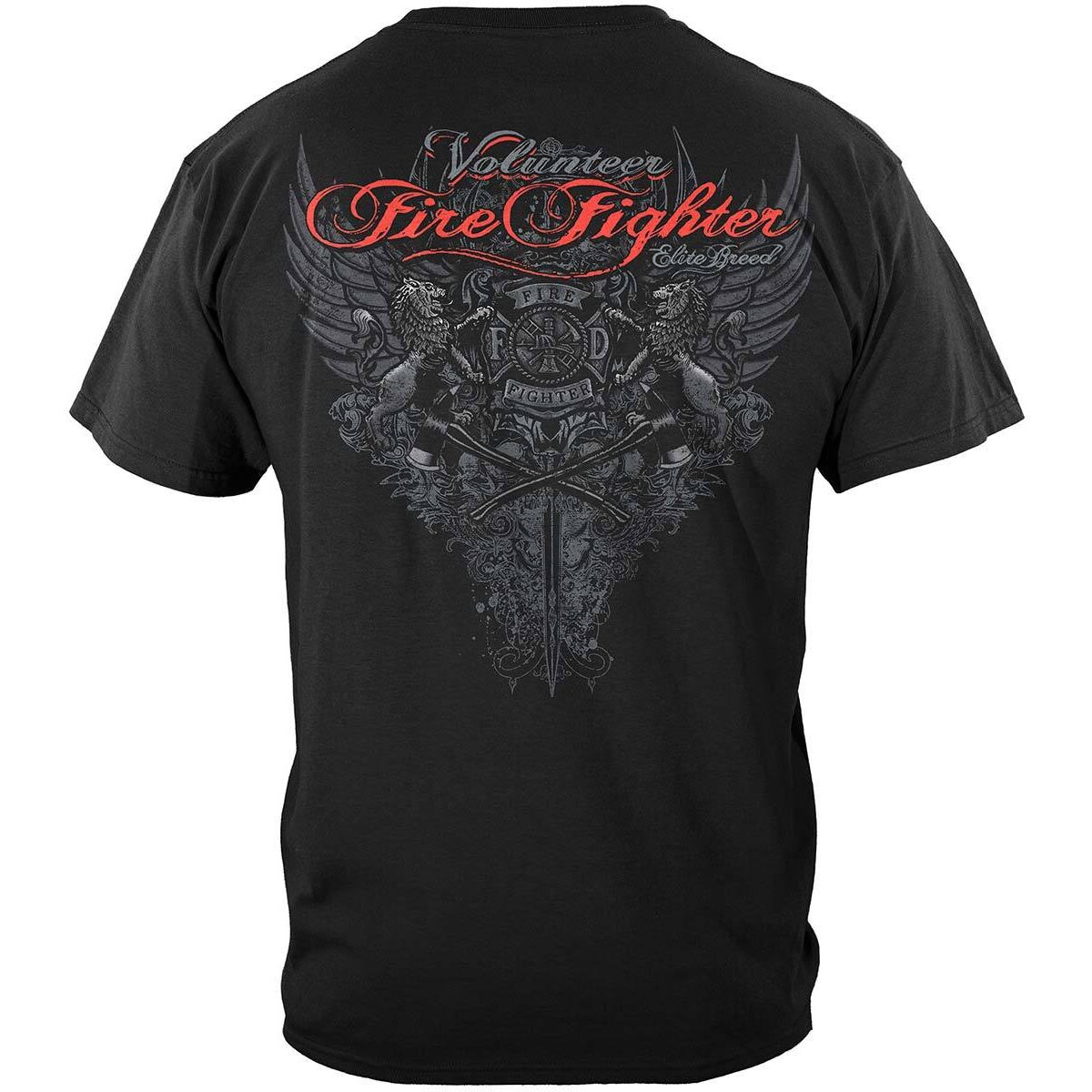 Elite Breed Volunteer Firefighter T-Shirt - Black
