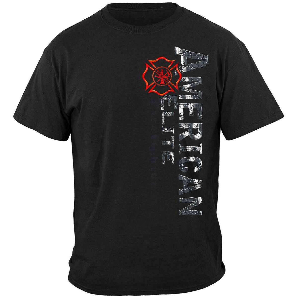 American Elite Firefighter T-Shirt - Black