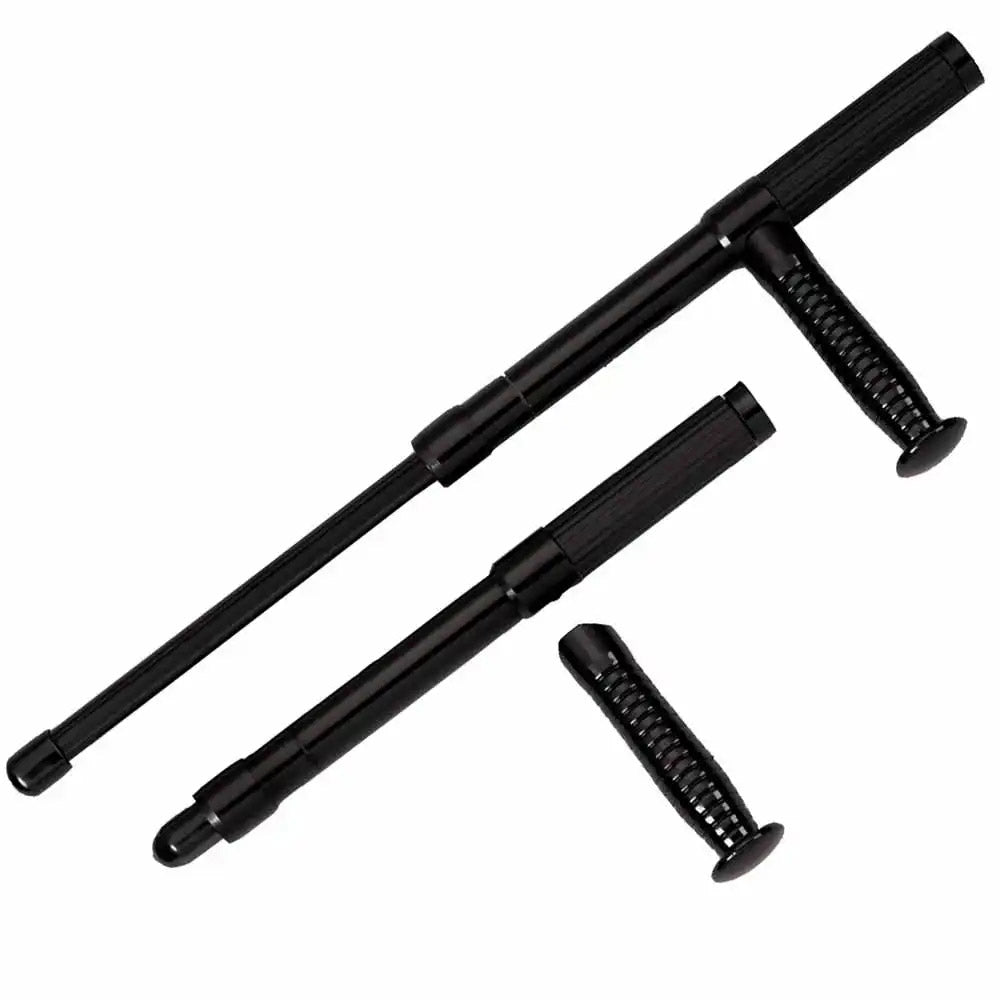 21-inch Black Aluminum Expandable Baton With Side Handle