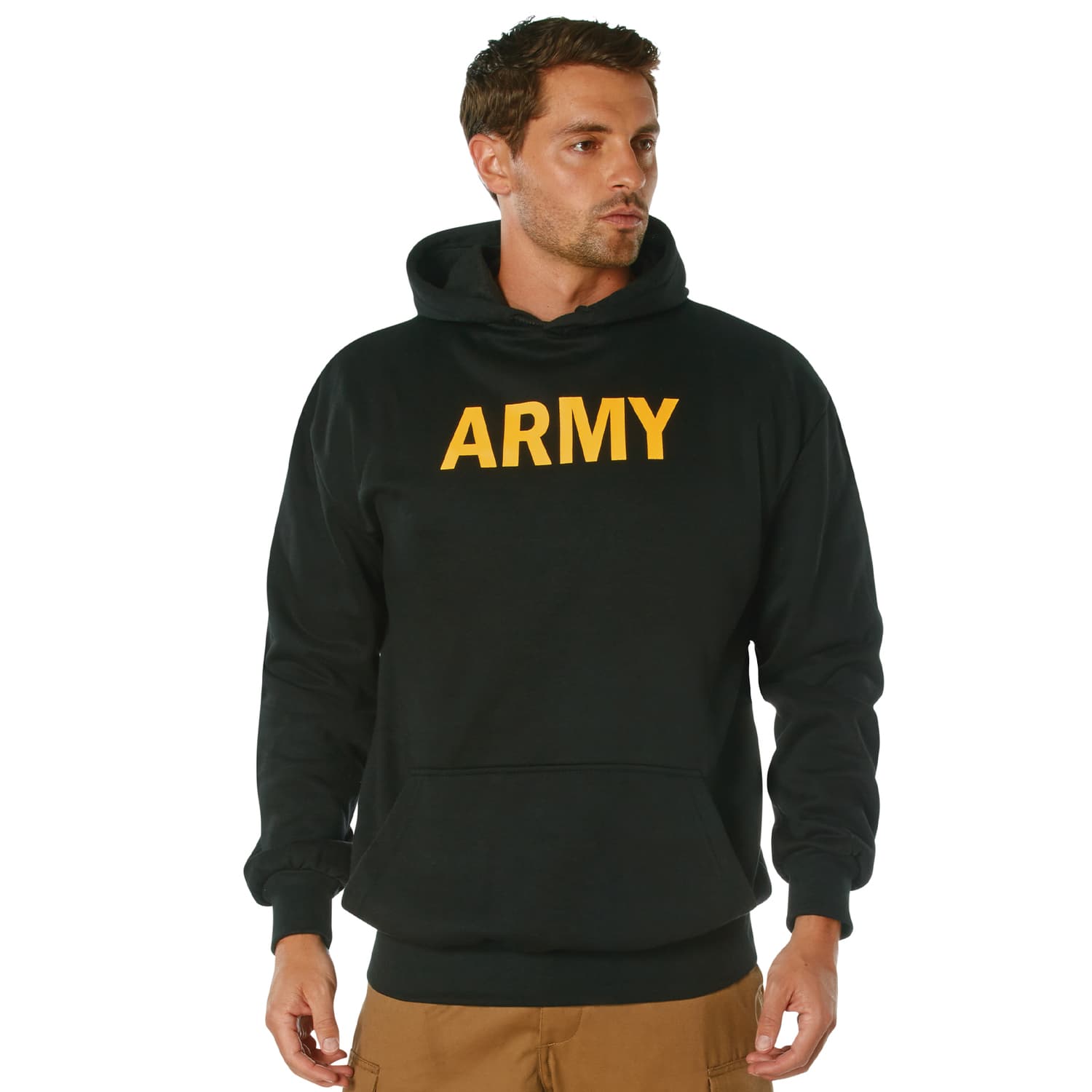 Men's Army Black PT Lightweight Pullover Hoodie