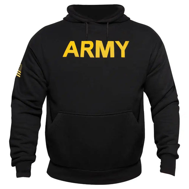 Men's Army PT Black Lightweight Pullover Hoodie