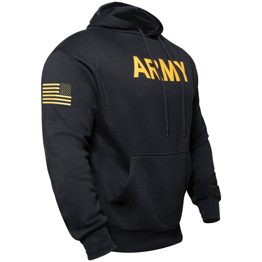 Men's Army PT Black Lightweight Pullover Hoodie