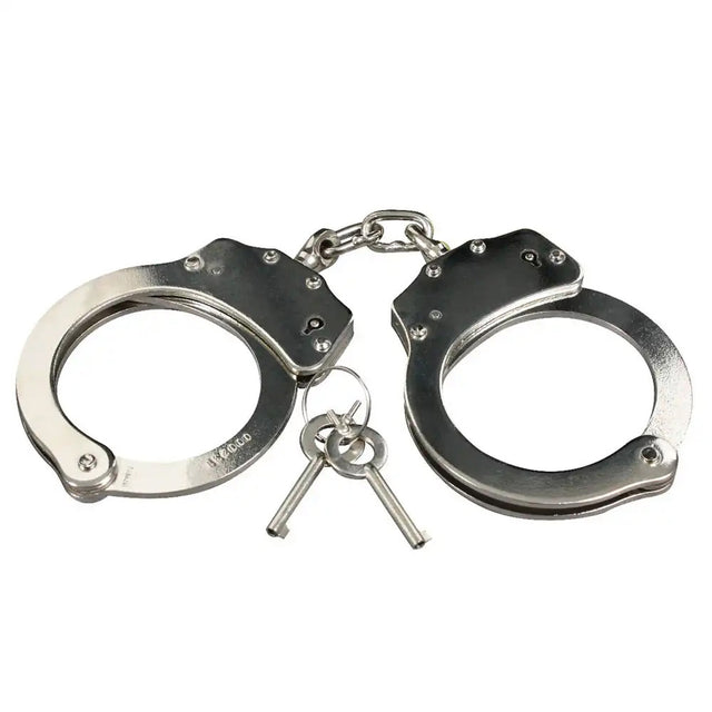 Double-Lock Hinged Steel Police Handcuffs