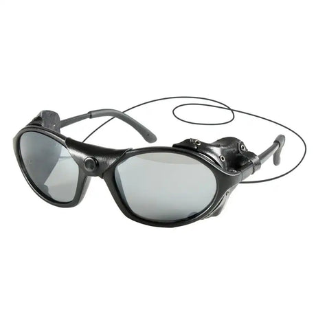 Tactical Sunglasses with Leather Wind Guard