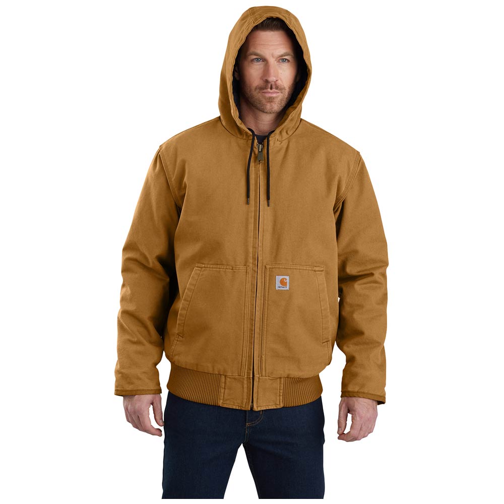 Carhartt Men's Washed Duck Quilt Lined Active Jac