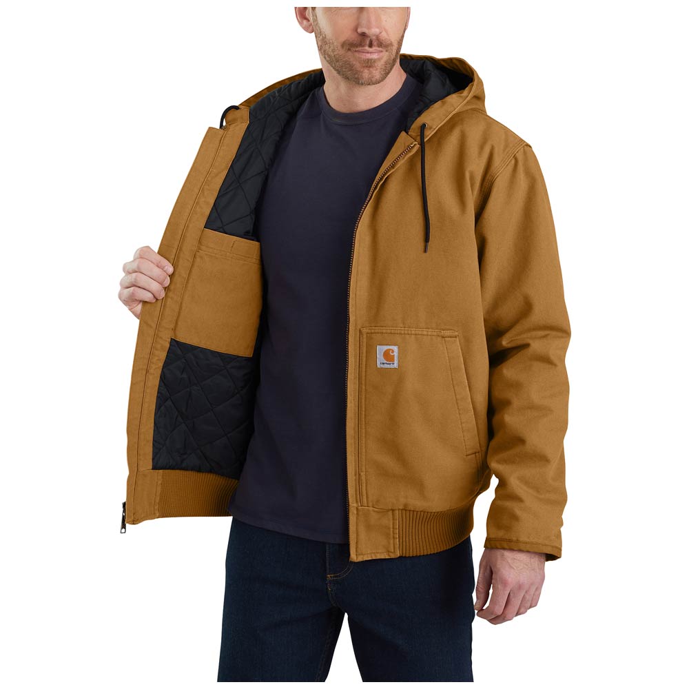 Carhartt Men's Washed Duck Quilt Lined Active Jac