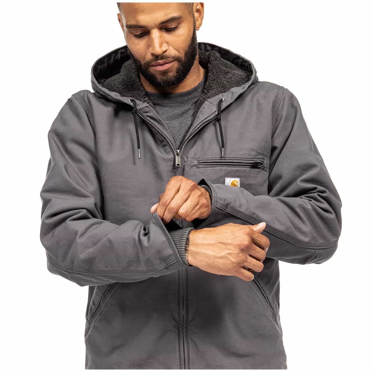Carhartt Relaxed Fit Washed Duck Sherpa-Lined Men's Jacket