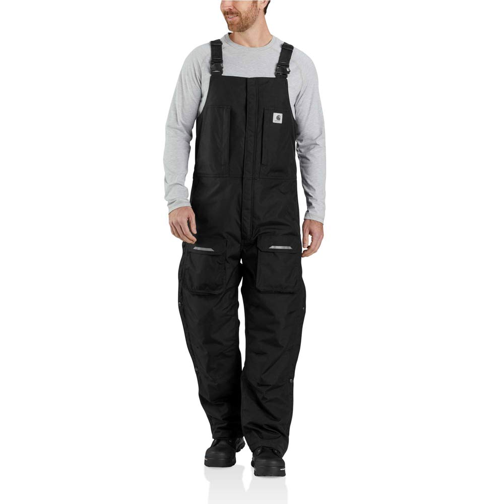 Carhartt Yukon Extremes Black Insulated Zip-Front Biberall