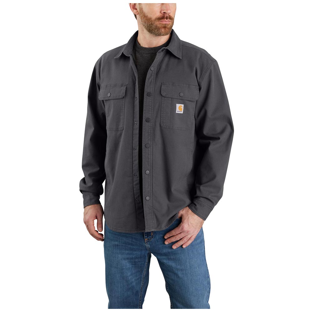 Carhartt Rugged Flex Relaxed Fit Canvas Fleece-Lined Shirt Jac