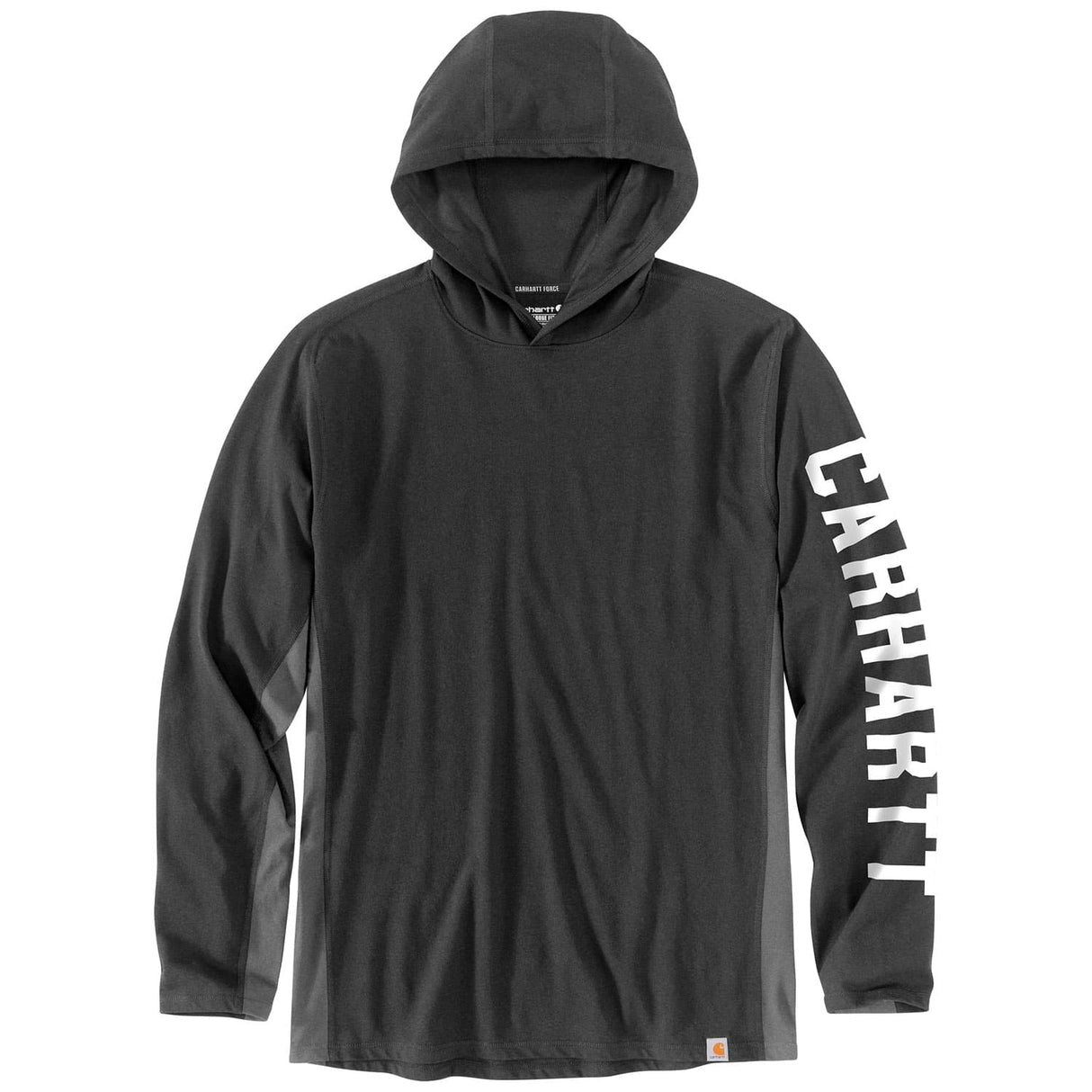 Carhartt Force Relaxed Fit Midweight Long-Sleeve Logo Graphic Hooded T-Shirt