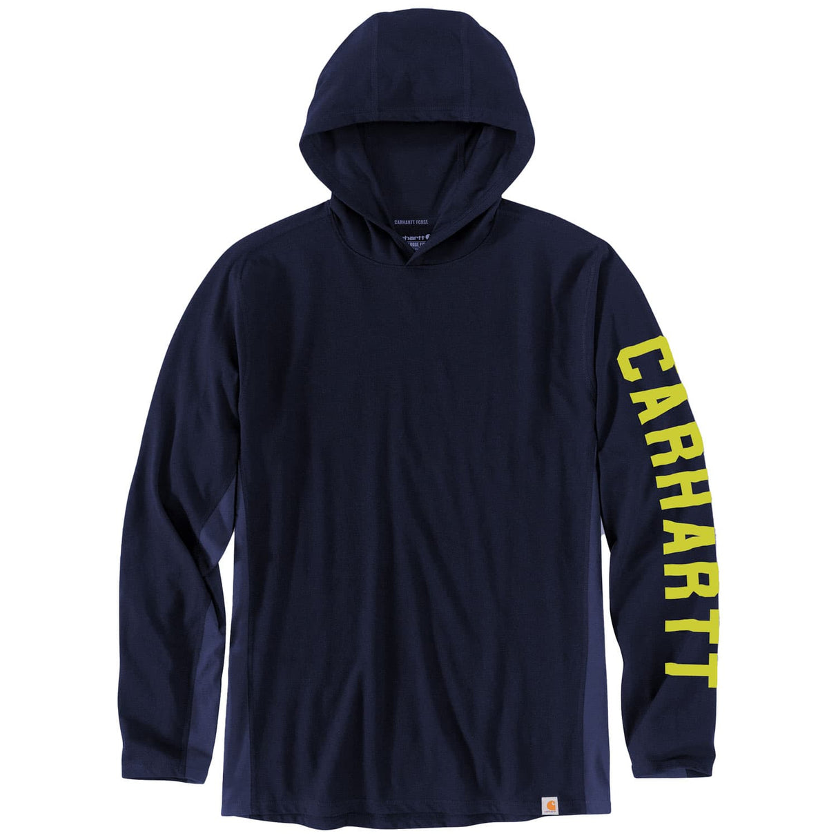 Carhartt Force Relaxed Fit Midweight Long-Sleeve Logo Graphic Hooded T-Shirt