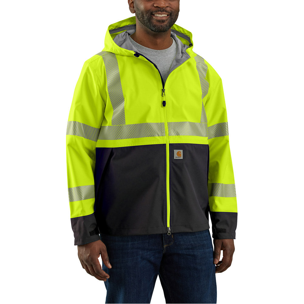 Carhartt High-Visibility Storm Defender Loose Fit Lightweight Class 3 Waterproof Jacket