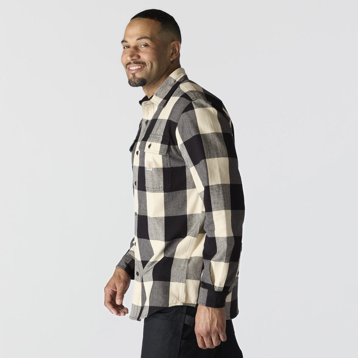 Carhartt Loose Fit Heavyweight Flannel Long-Sleeve Plaid Shirt