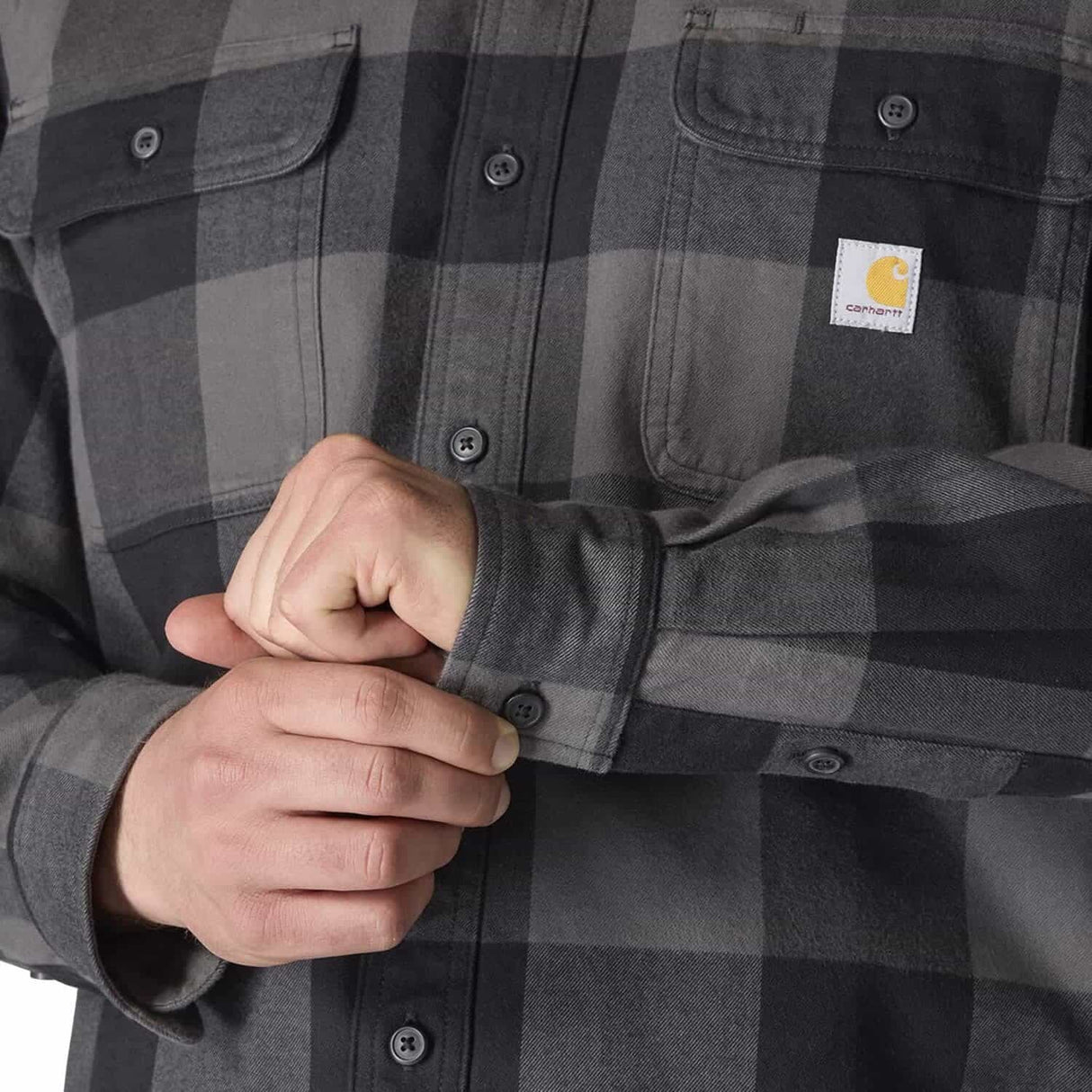 Carhartt Loose Fit Heavyweight Flannel Long-Sleeve Plaid Shirt