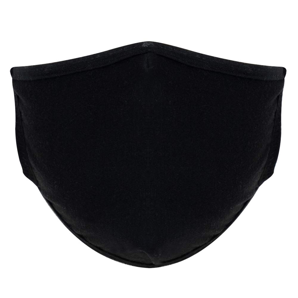 Black Stretchy 3-Layer Polyester Ear Loop Face Mask