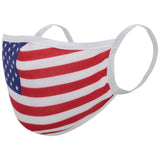 US Flag Reusable 3-Layer Ear Loop Facemask