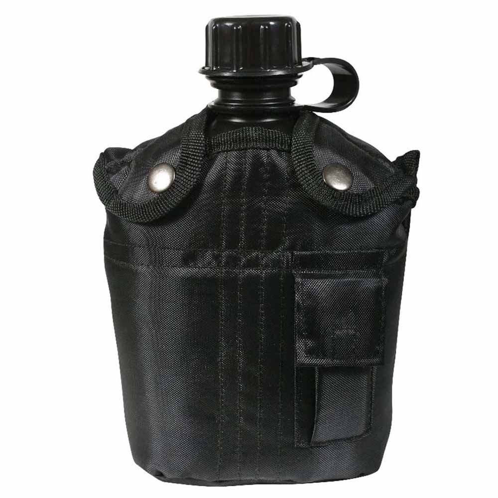 Black GI Plastic Canteen Kit with Cup and Cover