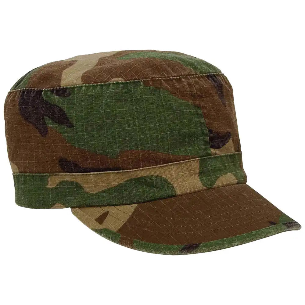 Woodland Camouflage Ripstop Military Patrol Cap