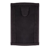 Deluxe Black Tri-Fold Wallet with Badge Holder