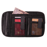 Deluxe Black Tri-Fold Wallet with Badge Holder