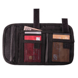 Deluxe Black Tri-Fold Wallet with Badge Holder