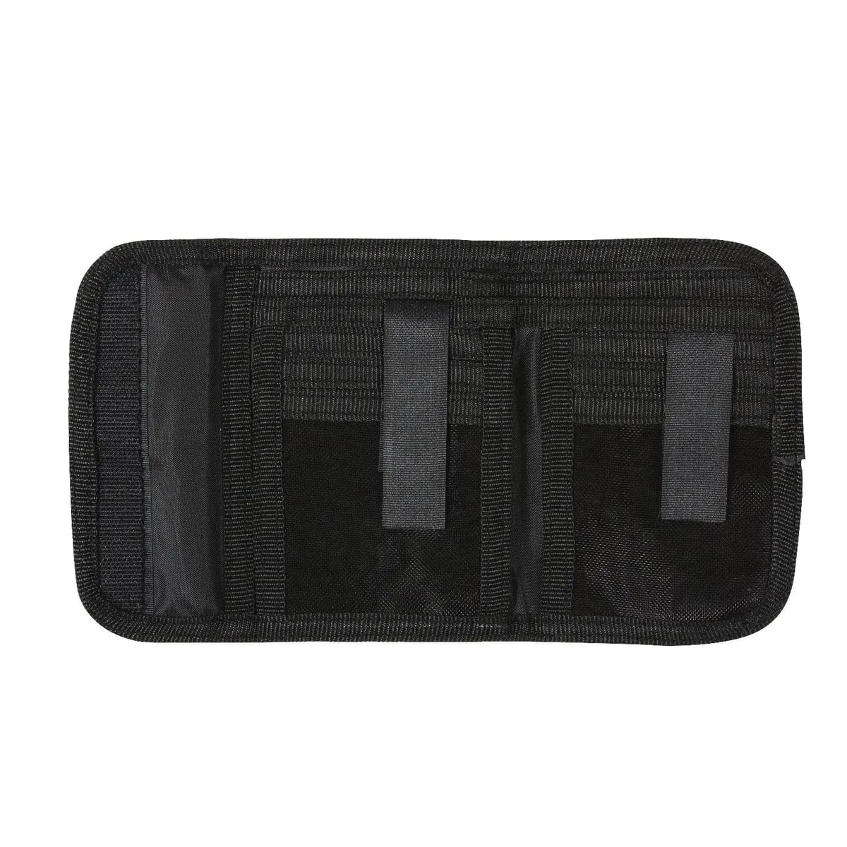 Deluxe Black Tri-Fold Wallet with Badge Holder