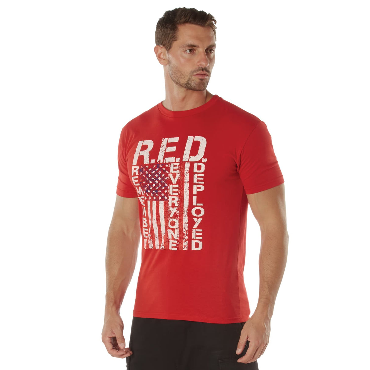 R.E.D. Remember Everyone Deployed Athletic Fit Military T-Shirt