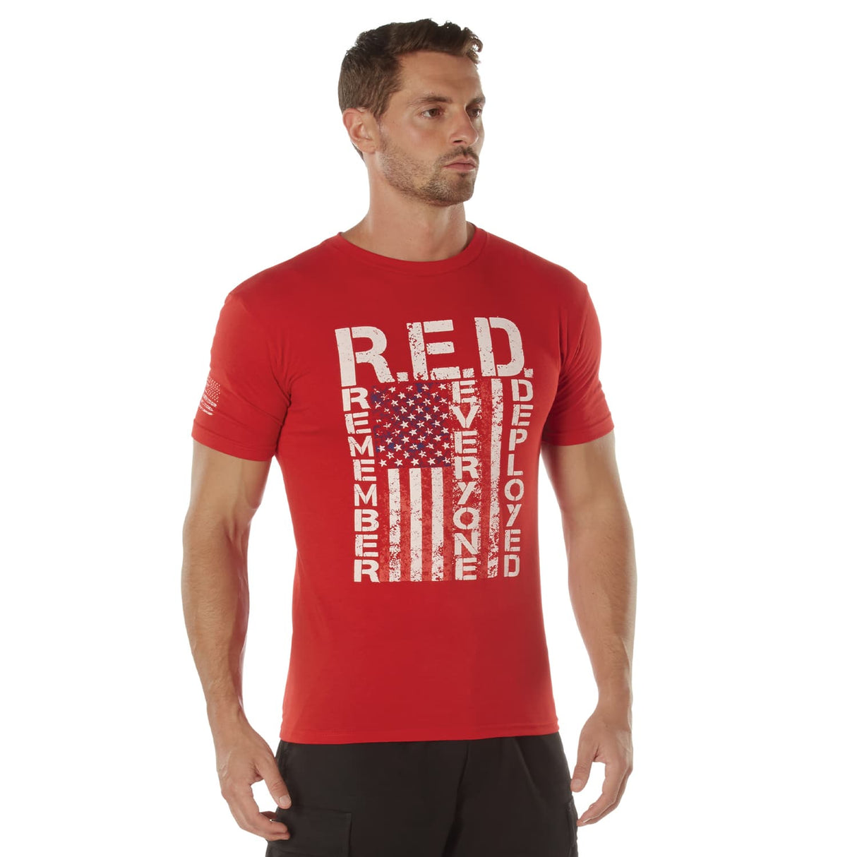 R.E.D. Remember Everyone Deployed Athletic Fit Military T-Shirt