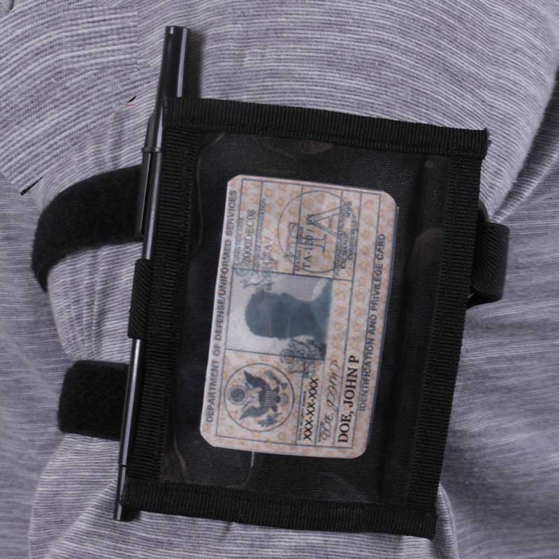 Military Style Armband Identification Holder