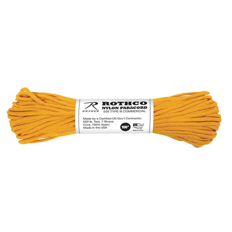 Enhanced Nylon USA Made Goldenrod Paracord - 100 Foot