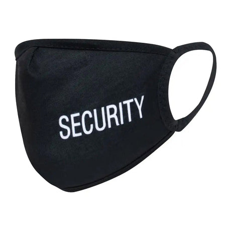 Security 3-Layer Black Polyester Ear Loop Facemask