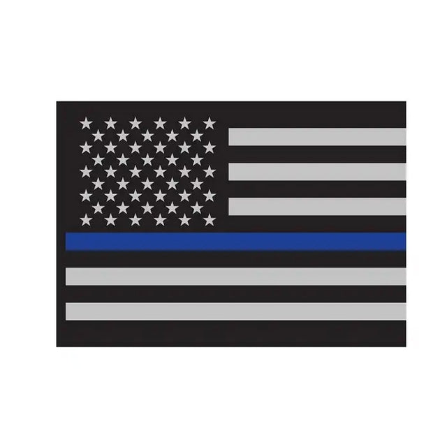 Thin Blue Line Flag Decal