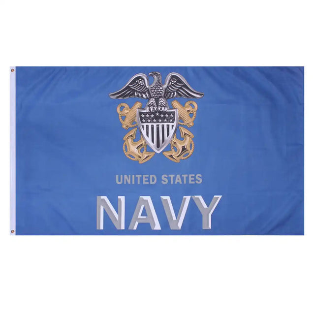 3 x 5 Foot US Navy 3D Emblem Military Flag